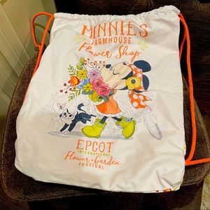 Minnies Farmhouse Flower Shop Drawstring Bag EPCOT Figaro Garden Festival